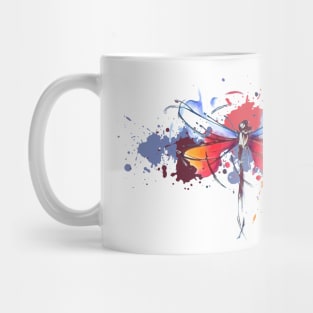 Rainbow Dragonfly - Watercolor Mug